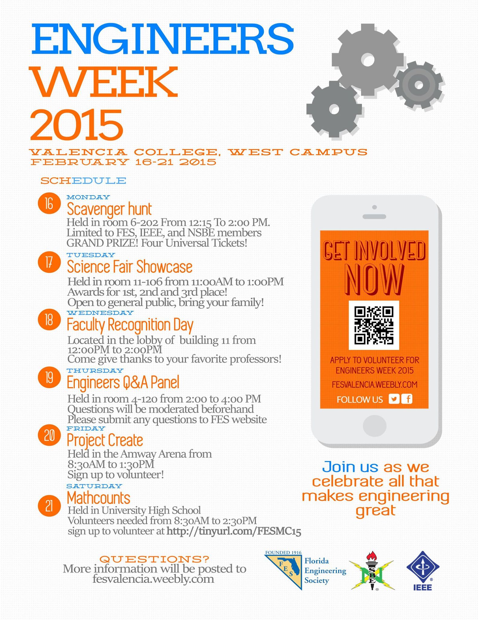 FES Valencia College Chapter | Our wonderful schedule for Engineering ...
