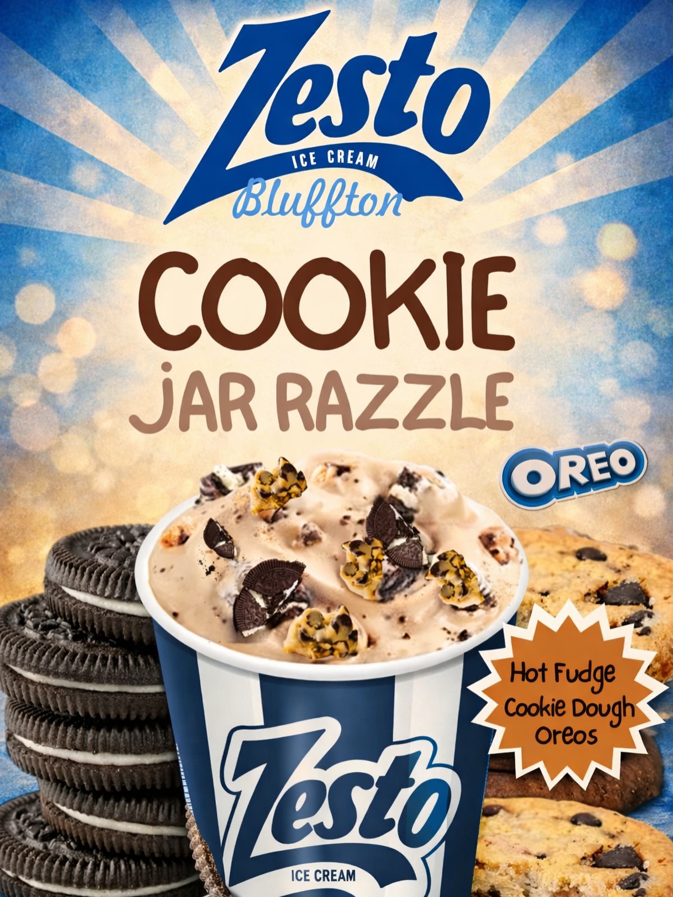 COOKIES & CREAM 2袋セット 🍪🍦 Cookie Jar Razzle 🍦🍪 Loaded with hot fudge, Oreos, and