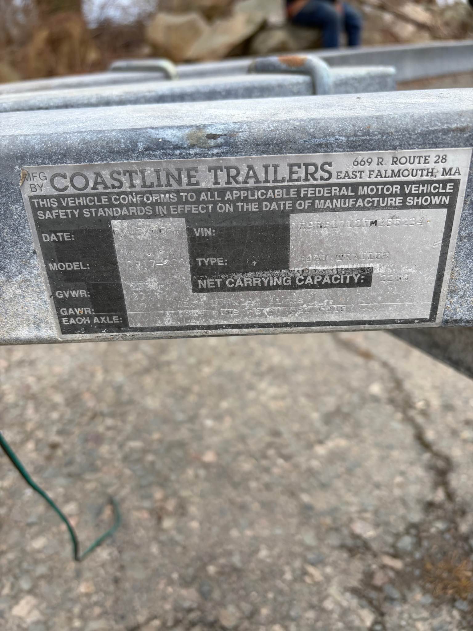 Coastline Boat Trailer 2200lb Capacity - Trailers - Middleboro ...