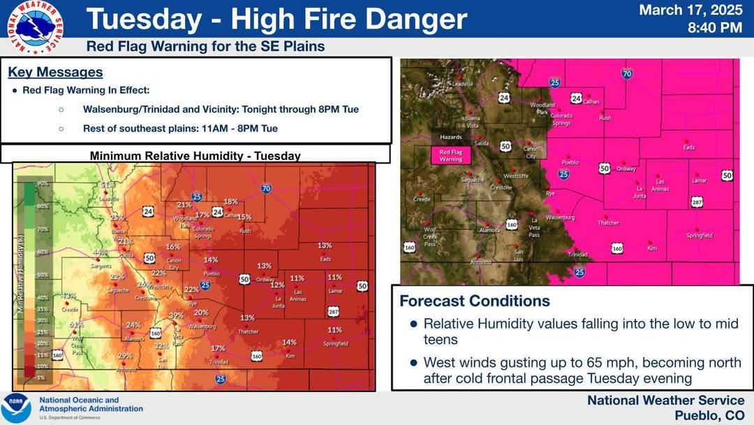 SECO - Tuesday - High Fire Danger Red Flag Warning for the SE Plains ...