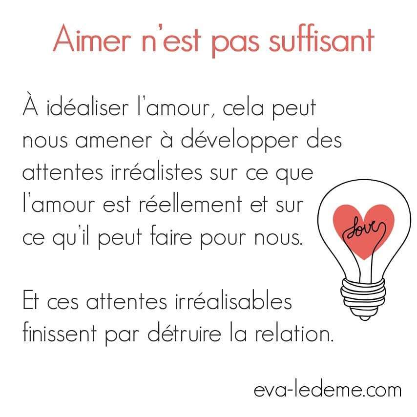Eva Ledeme Comme Le Dit Mark Manson L Amour N Est Pas Suffisant Je Dirais Avec Plus De Precision Le Sentiment Amoureux Est Tres Loin D Etre Suffisant