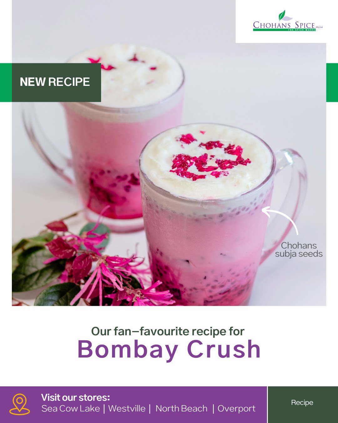 Chohans - Check out our delicious recipe for Bombay Crush here: Chohans ...