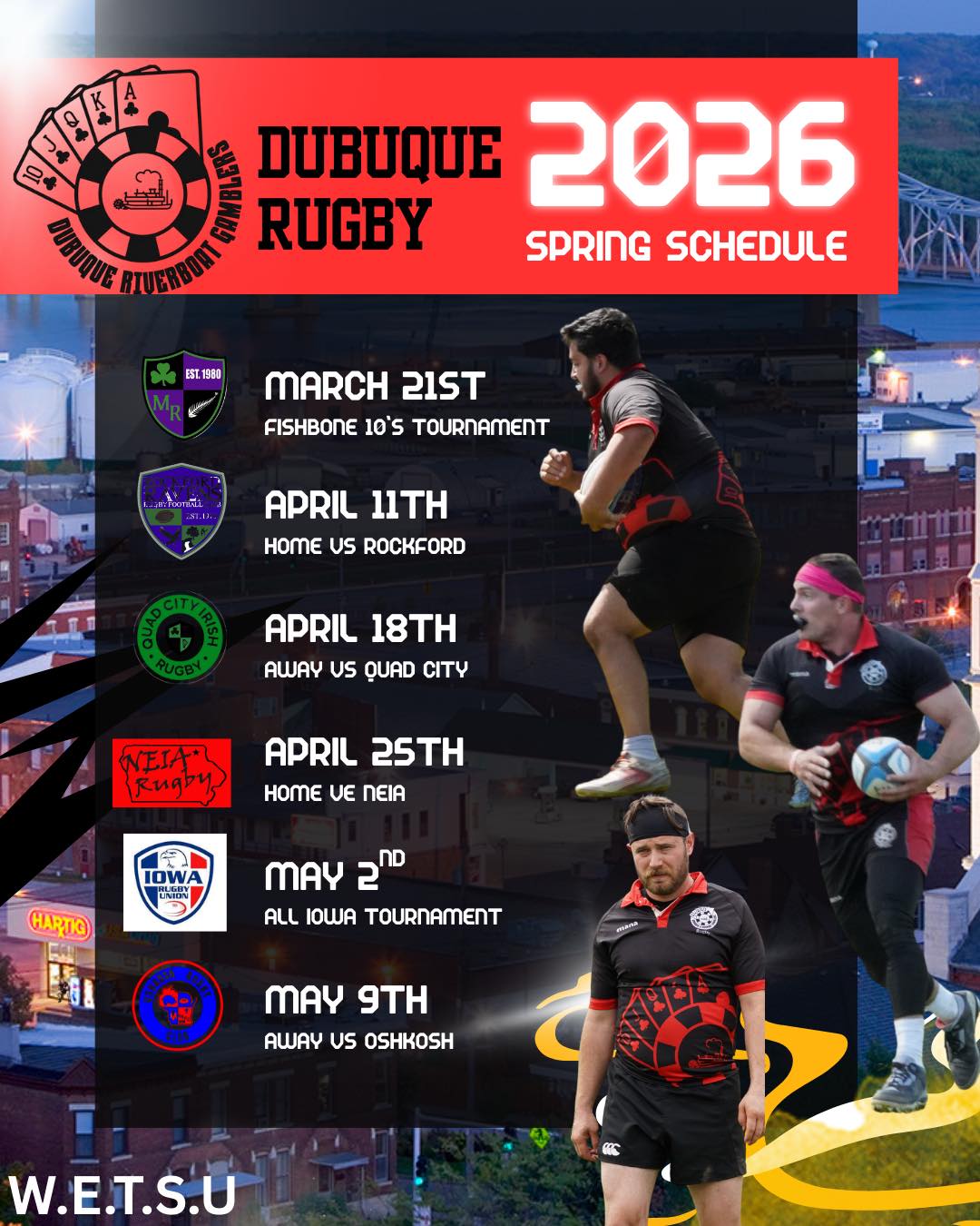 Dubuque - 🚨 SPRING RUGBY SCHEDULE DROP 🚨 Spring is coming and so is ...