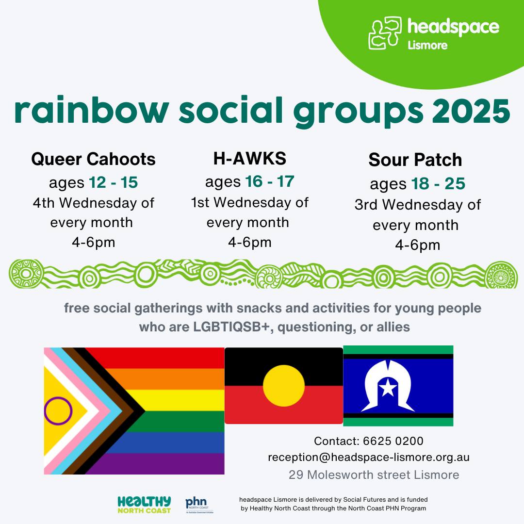 2025 Rainbow Social Groups starting... - headspace Lismore | Facebook