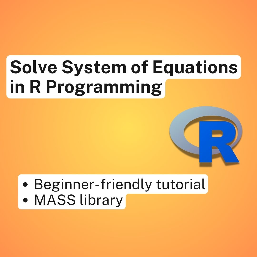 R Programming Solutions and Data Analysis | # 🔴Solve System of ...