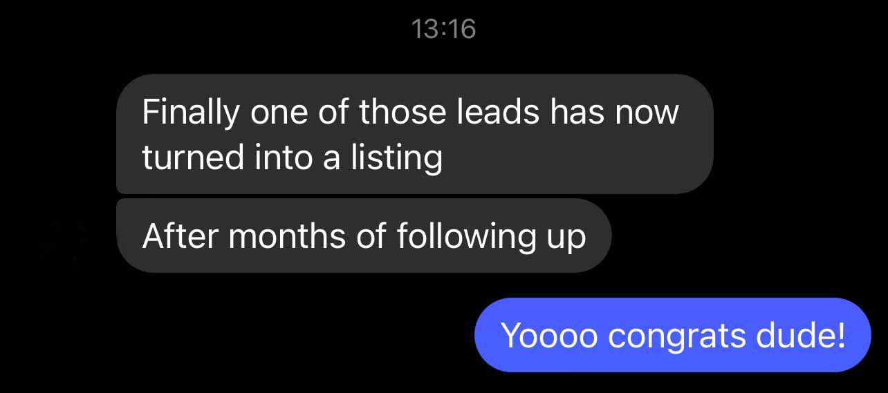 Devin - Just had an old client message me with awesome news, after ...