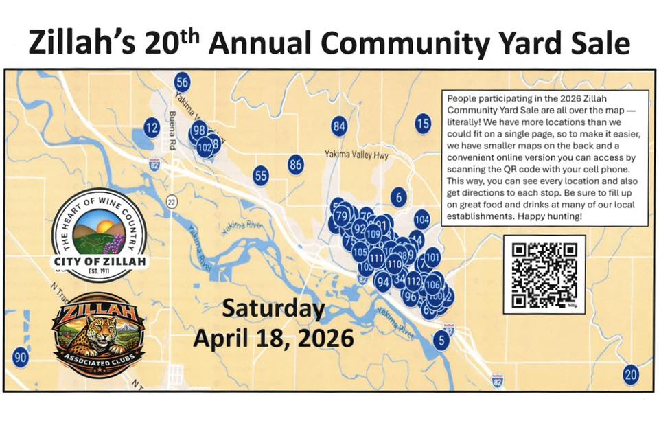 This weekend. Zillah Community Yard Sales🥰🥰🥰