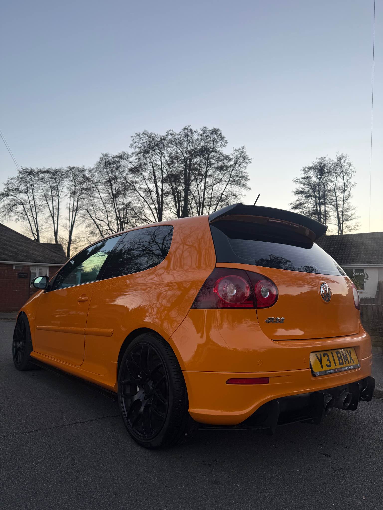 Volkswagen Mk5 Golf r32 2008 Wrapped papaya Orange(originally blue)on ...