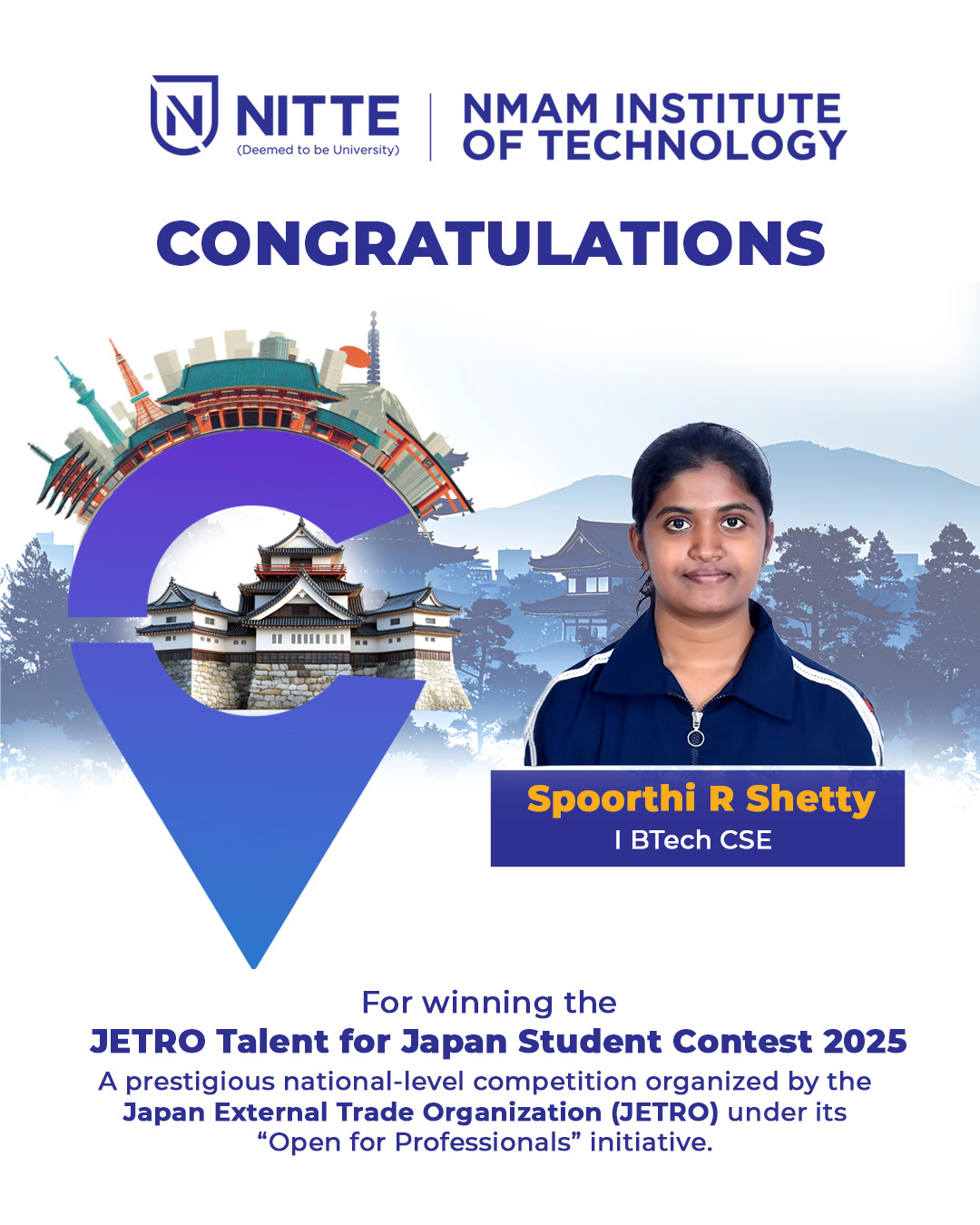 NMAM - We are proud to announce that Spoorthi R Shetty, I BTech CSE of ...