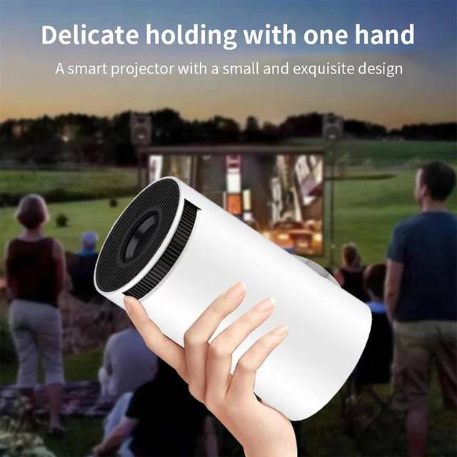 HY300 Pro Mini Projector, Portable 180 Degree 4K 1080P Dual Band WiFi 6...