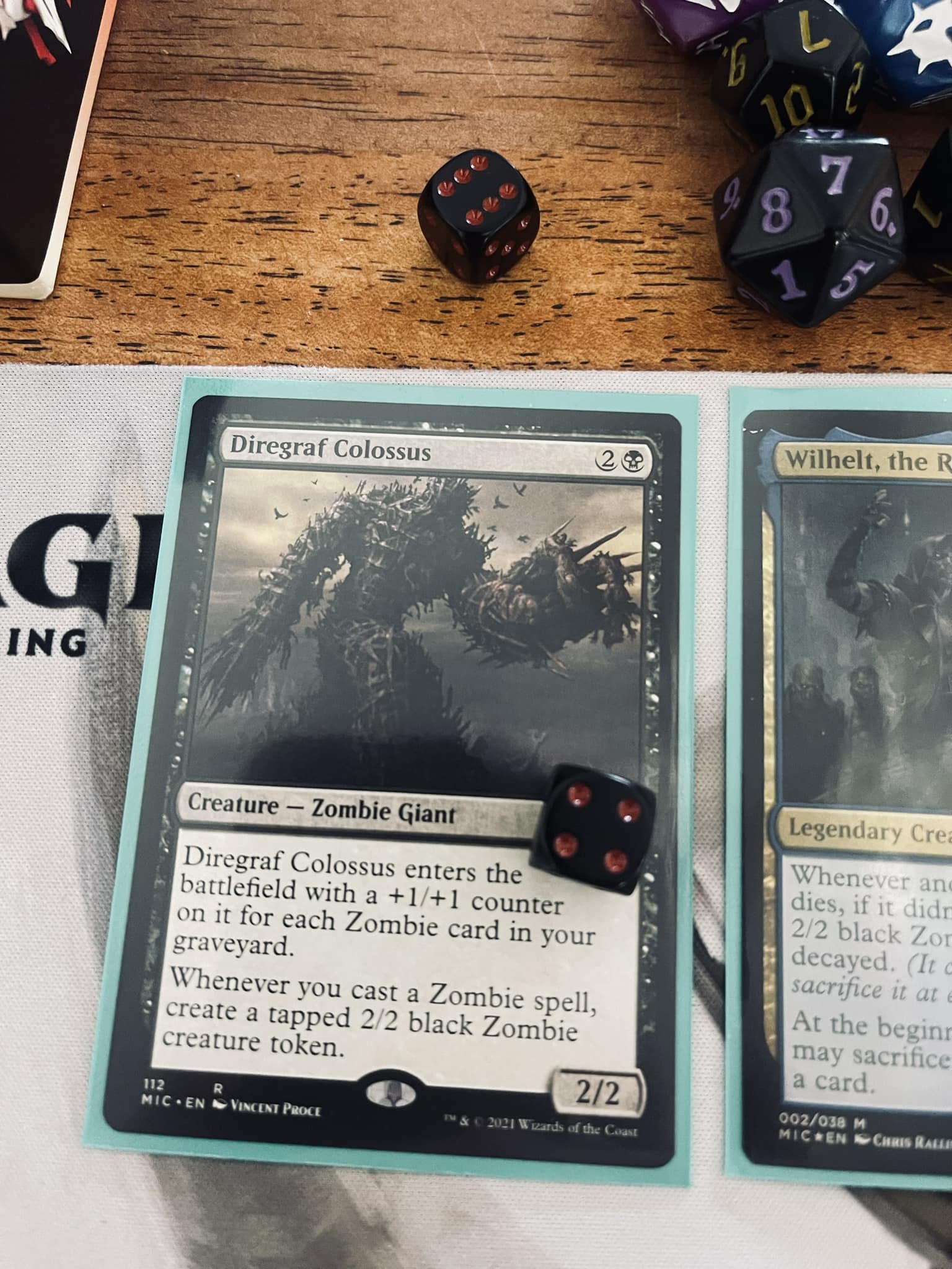 mtg decayed cards Abrupt Decay Proxy  Gilded Goblet Zombie custom token for Magic Abrupt Decay - WMCQ Promo
