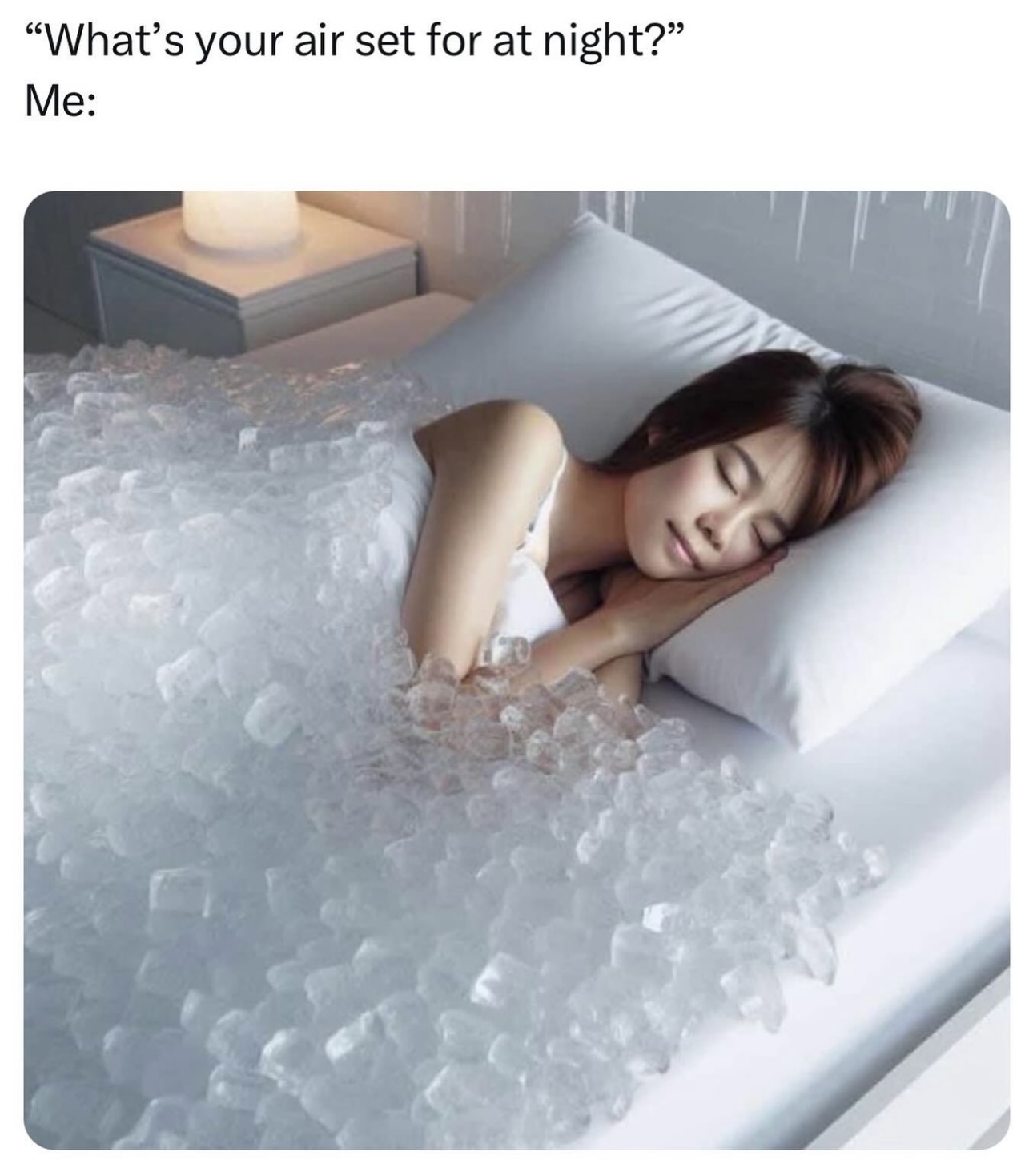 Memes - Always sleeping at subzero temperatures