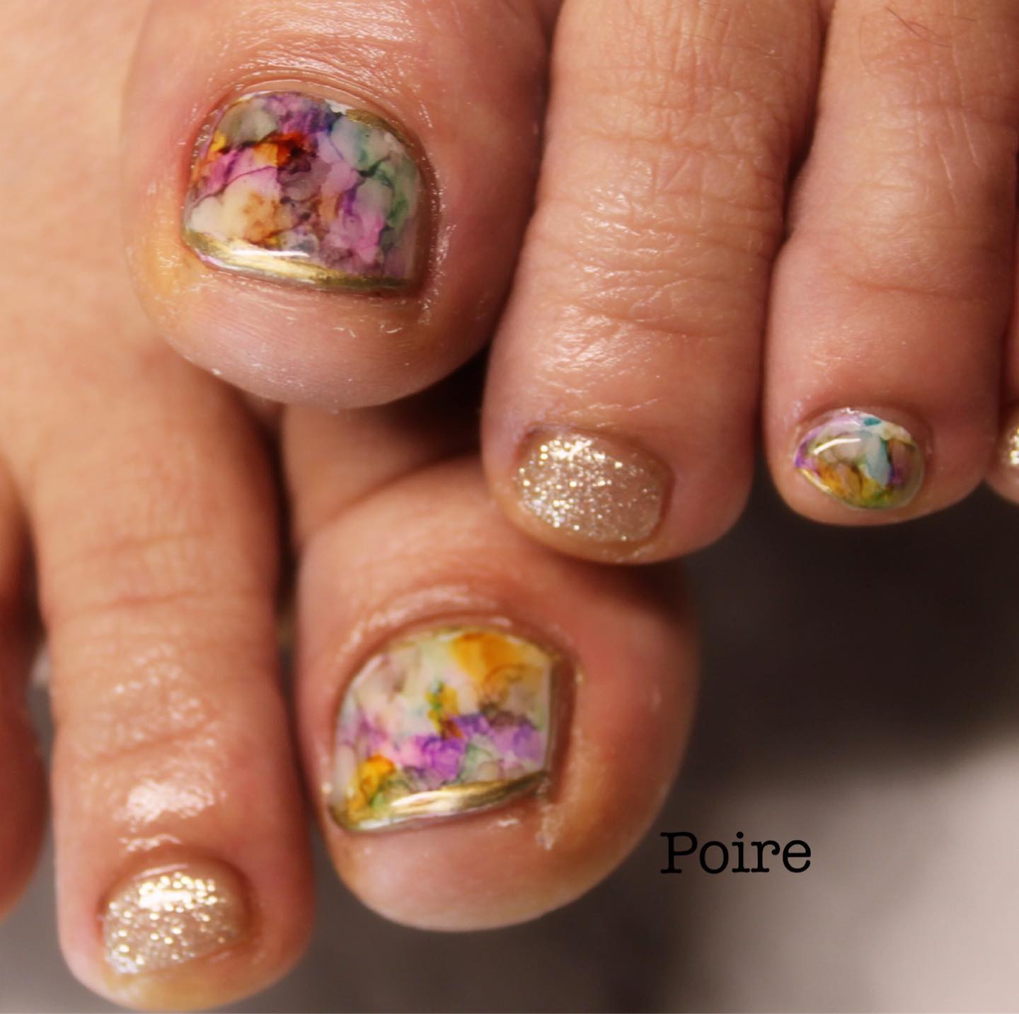 熊取町home Nail Salon ポワール Kokoistのブリーディングインクのデザインは無限 ネイル フットネイル ネイルデザイン フットネイルデザイン 夏ネイル インクアート フットデザイン 個性派ネイル ニュアンスネイル Kokoist Kokoist 登録サロン Kokoist Japan