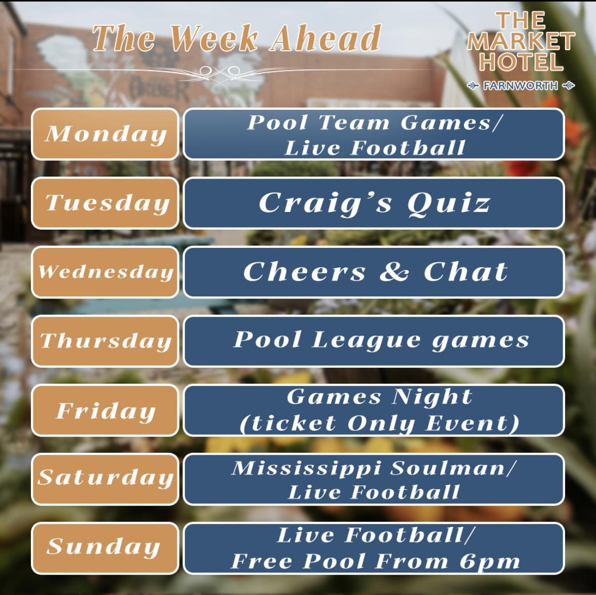 The Market - This week at The Market Hotel Farnworth # ...
