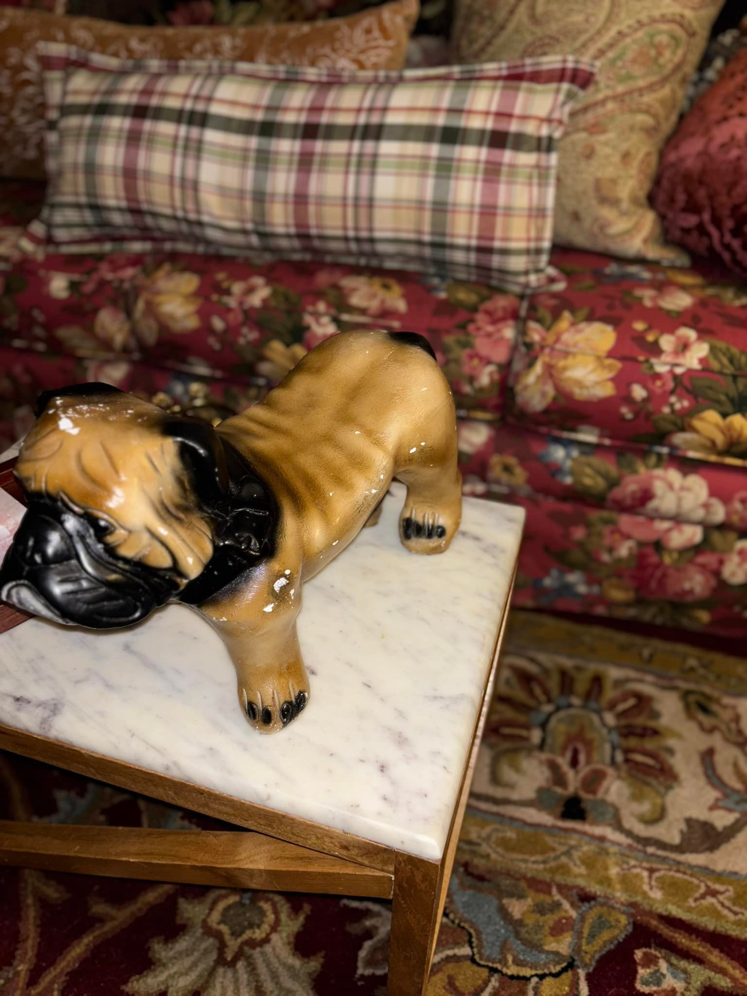 Quirky vintage english bulldog bank charm
