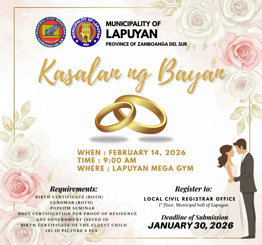 Local Civil Registrar - Lapuyan | Lapuyan