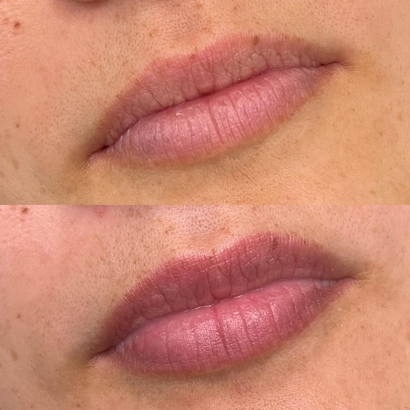Lydia Healed Lip Blush 🤩 Browny Mauvey Nude dream 💫 Pictured after one session before touch up