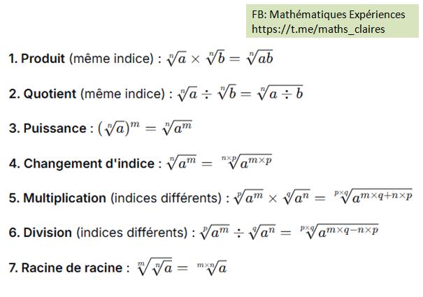 CALCUL AVEC LES RACINES 🌟 Les... - Mathématiques Expériences | Facebook