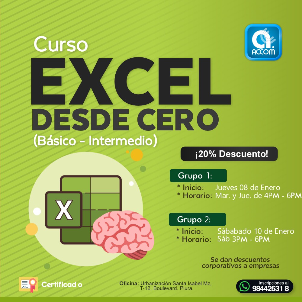 ACCOM PERÚ - ¿Ya sabes usar #Excel? 👍👍, Pues pues ahora conviértete en ...