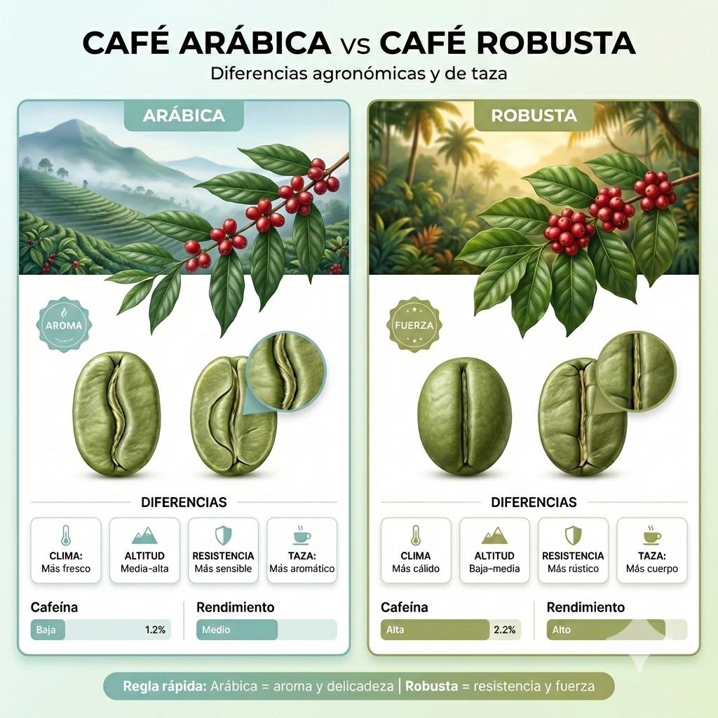 Interés - CAFÉ ARÁBICA vs CAFÉ ROBUSTA ☕🌿 (diferencias agronómicas y de ...