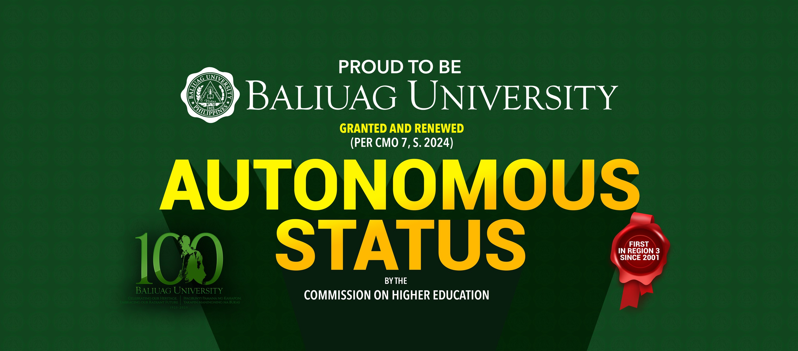 Baliuag - Proud to be BU: One of only 77 Philippine HEIs granted ...
