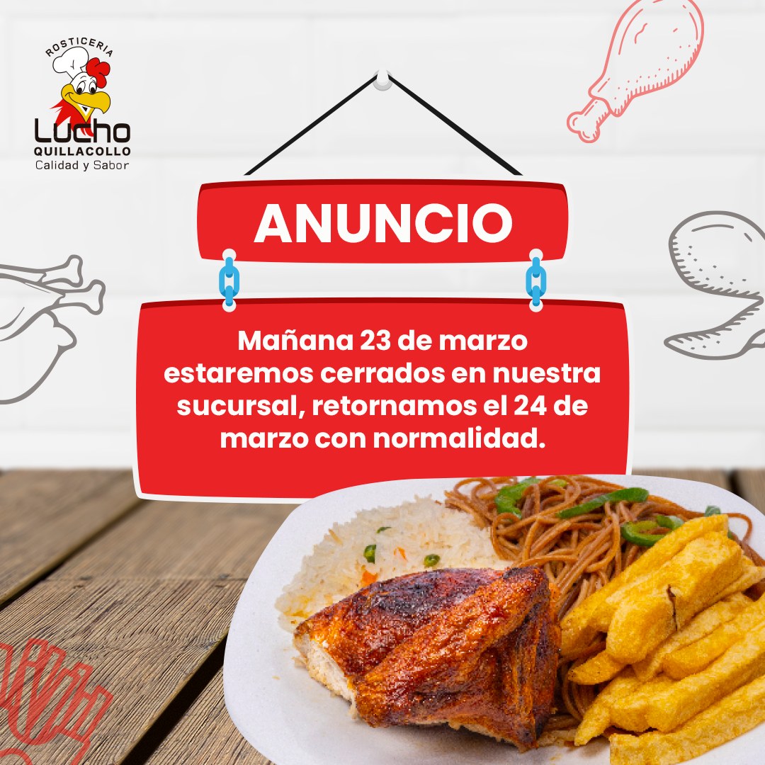 Pollos Lucho Quillacollo - Te imaginas compartir tu Pollito Lucho en la ...