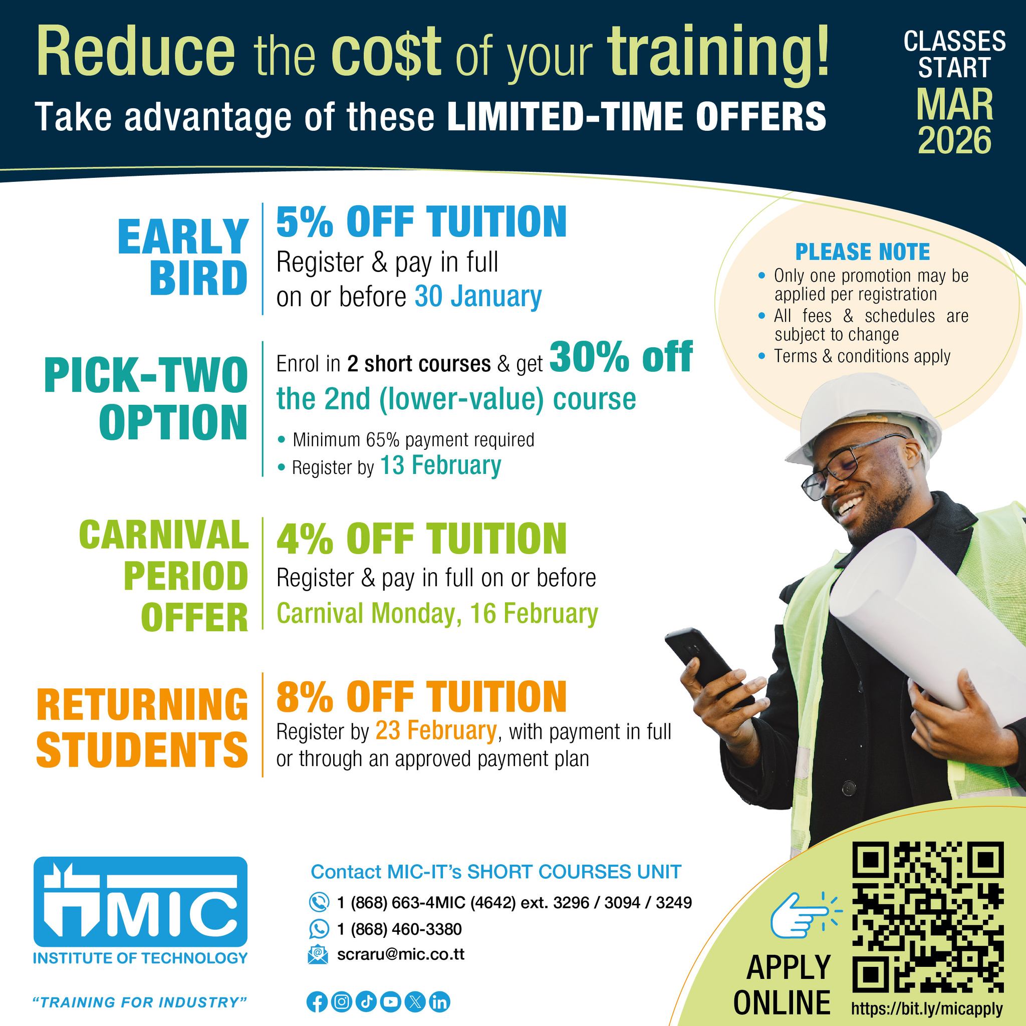 🚨 𝗥𝗘𝗚𝗜𝗦𝗧𝗥𝗔𝗧𝗜𝗢𝗡 𝗢𝗣𝗘𝗡 - 𝗦𝗵𝗼𝗿𝘁... - MIC Institute of Technology | Facebook