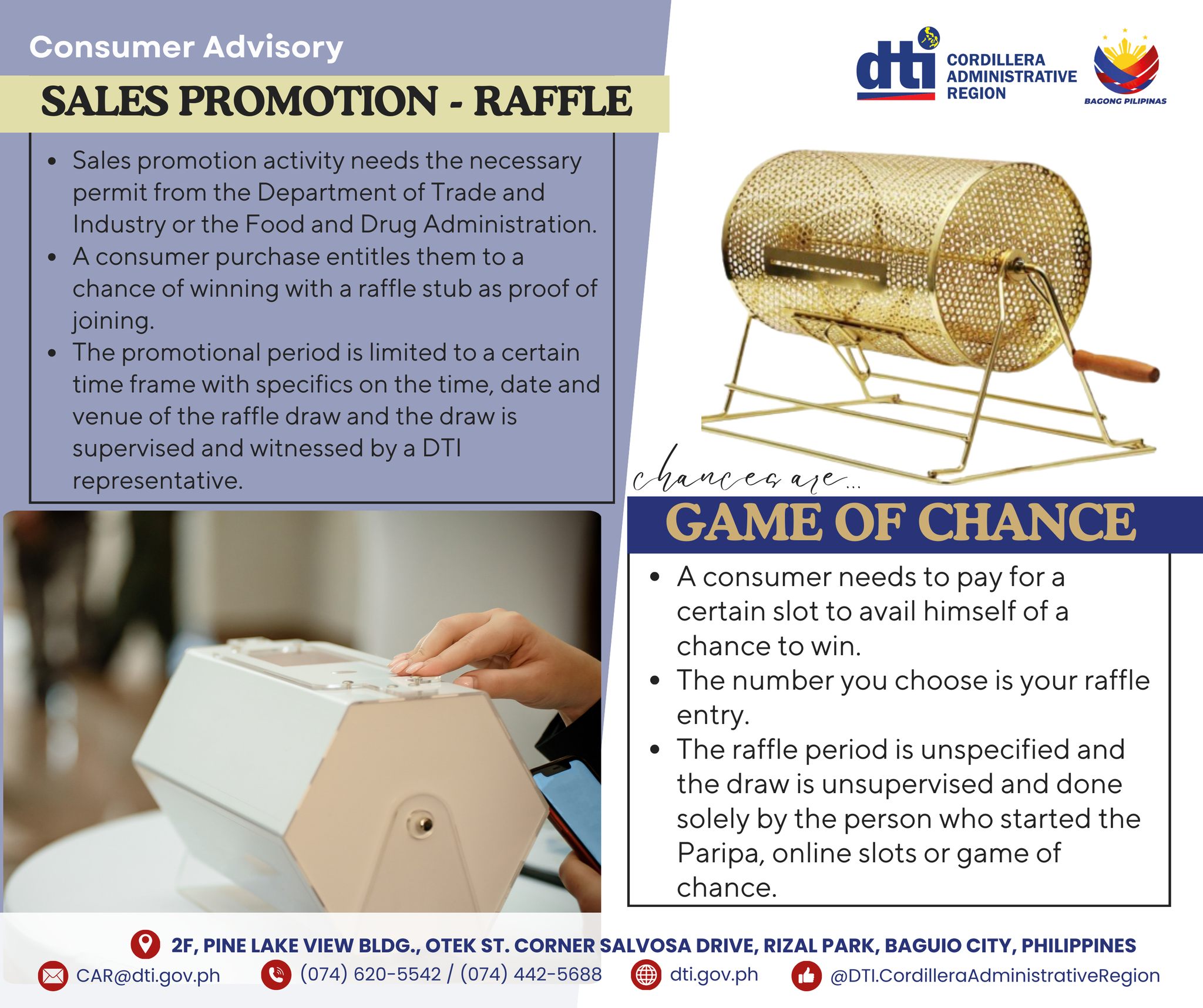 DTI - #KonsyumerTime | Raffle is a type of sales promotion activity ...