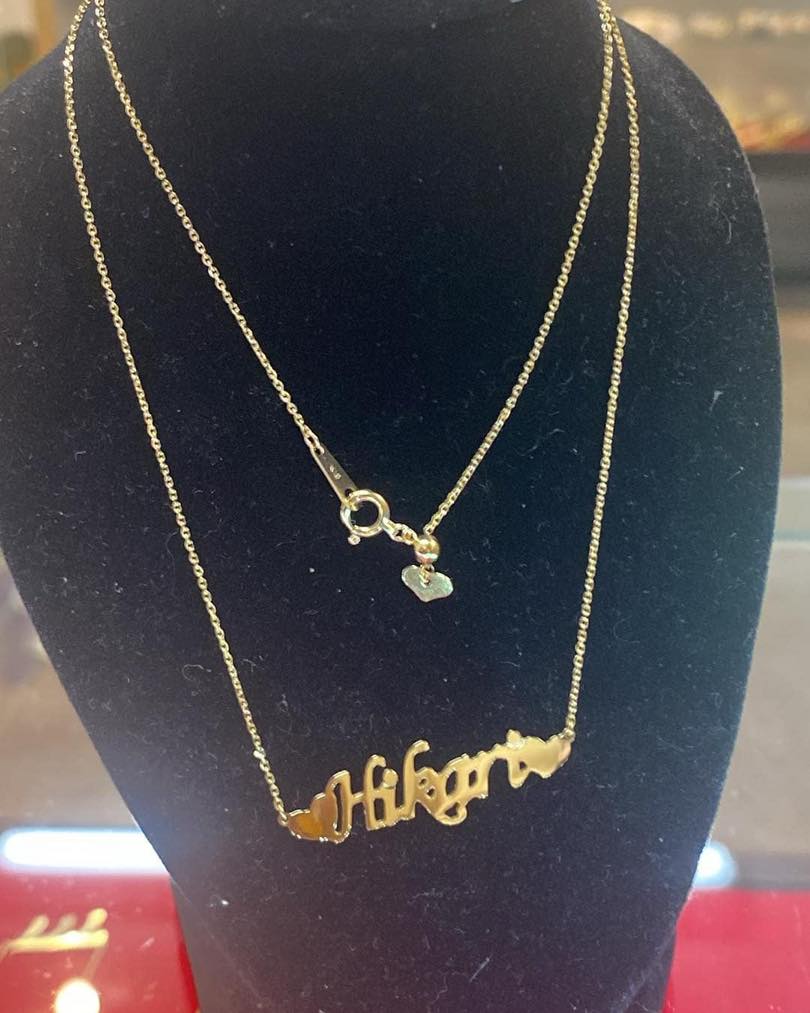 Made to order 🛍️🌸🎉😘 k18 japan gold name necklace 40cm • 45cm