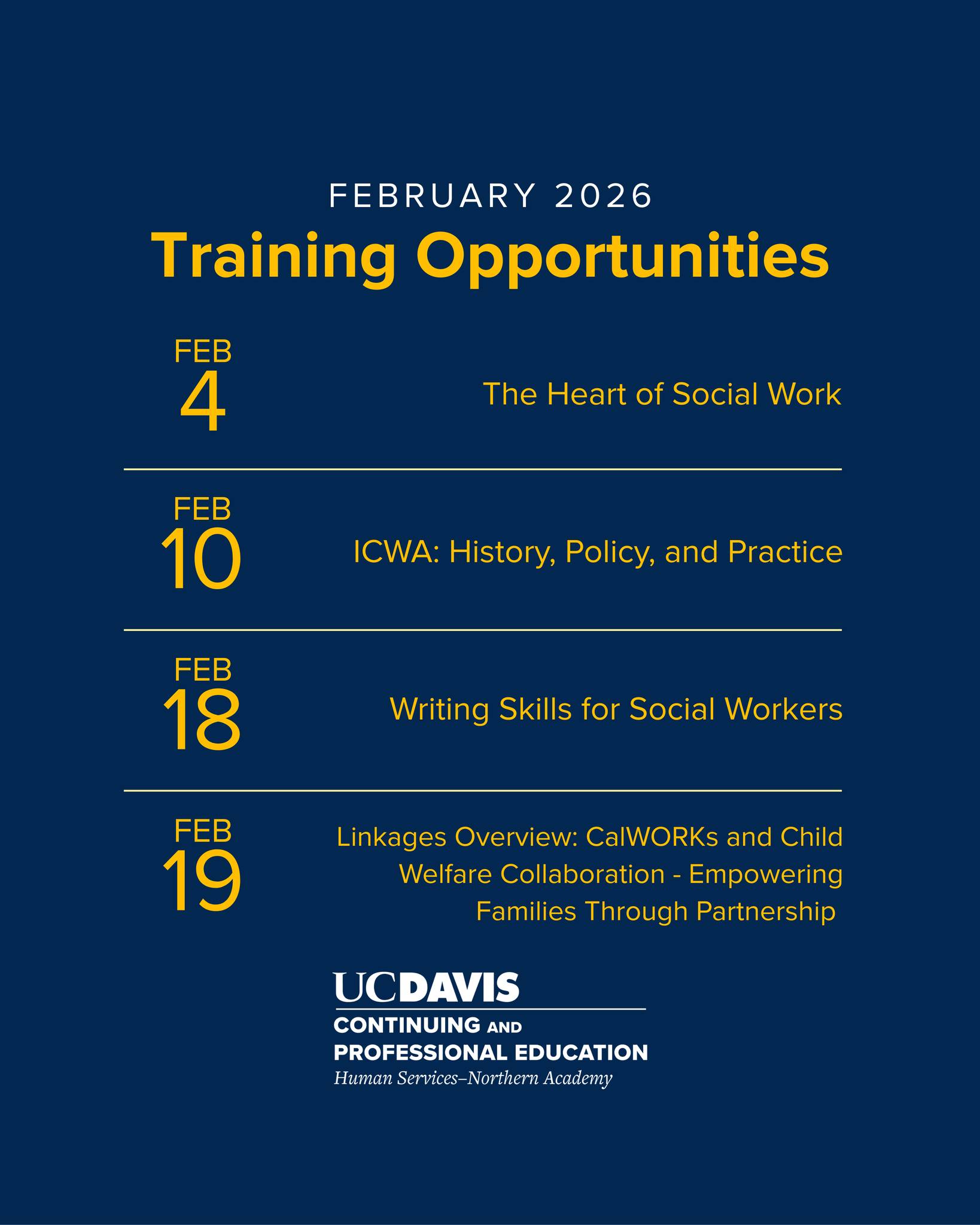 The Northern Academy is excited... - UC Davis Human Services | Facebook