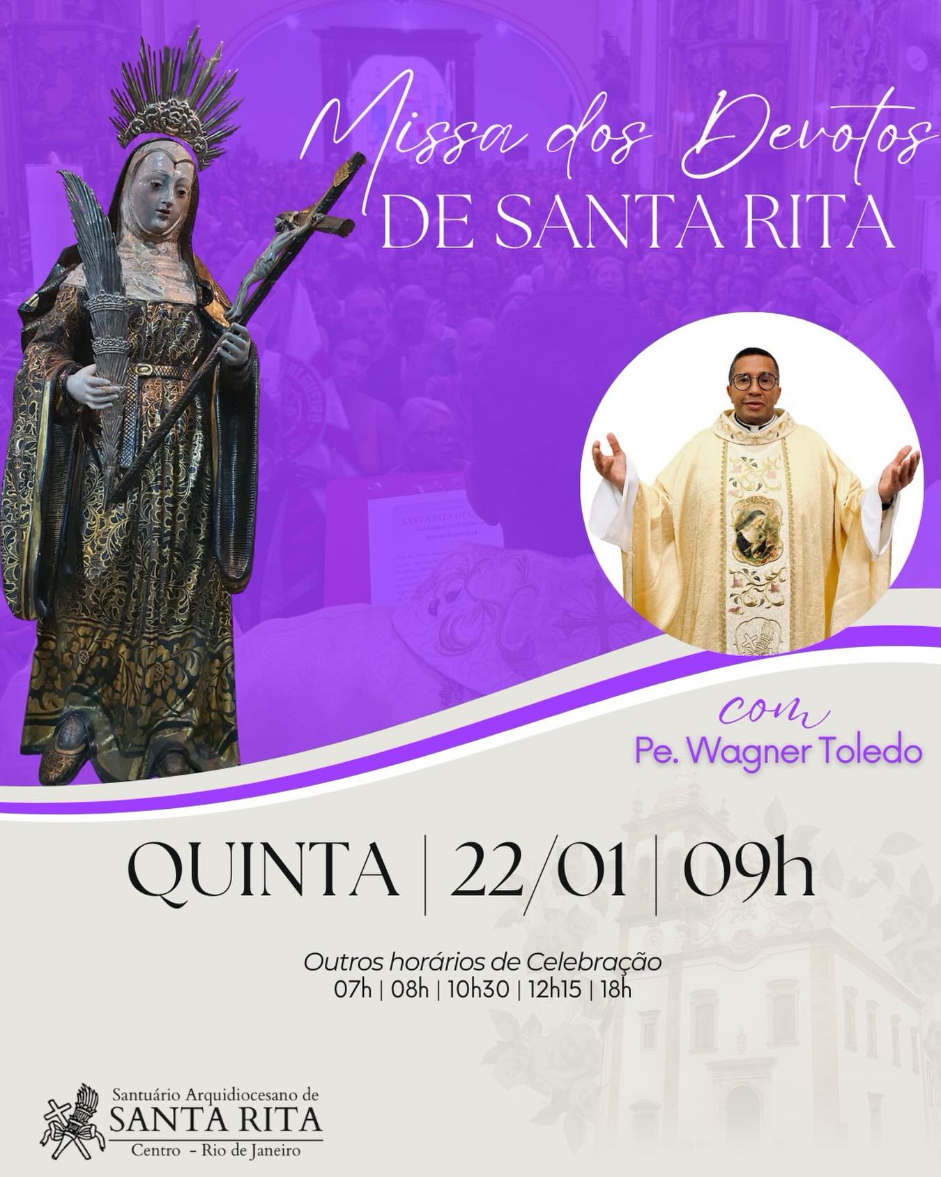 Santuário Arquidiocesano de Santa Rita | Rio de Janeiro RJ