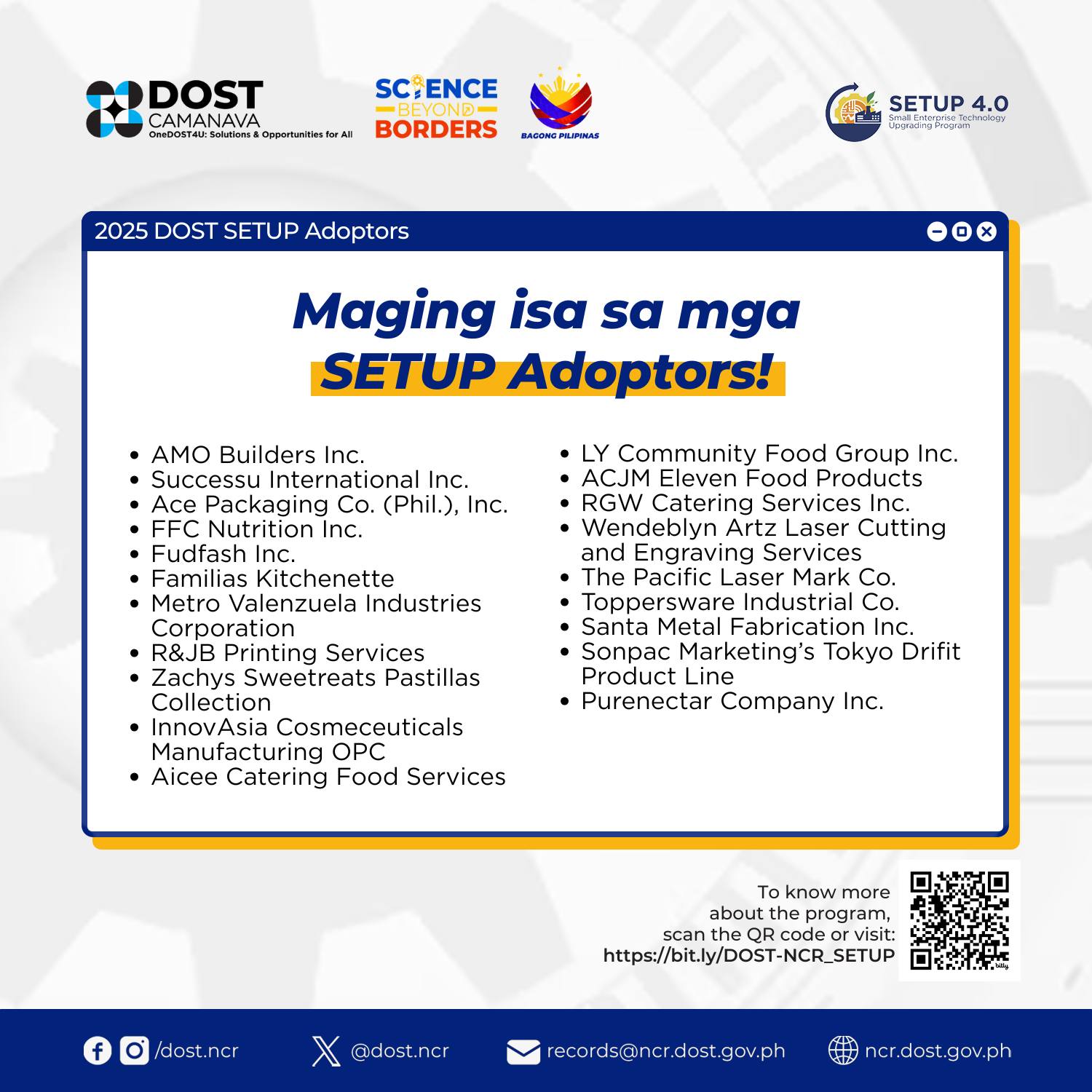 DOST-National Capital Region CAMANAVA Cluster | Malabon