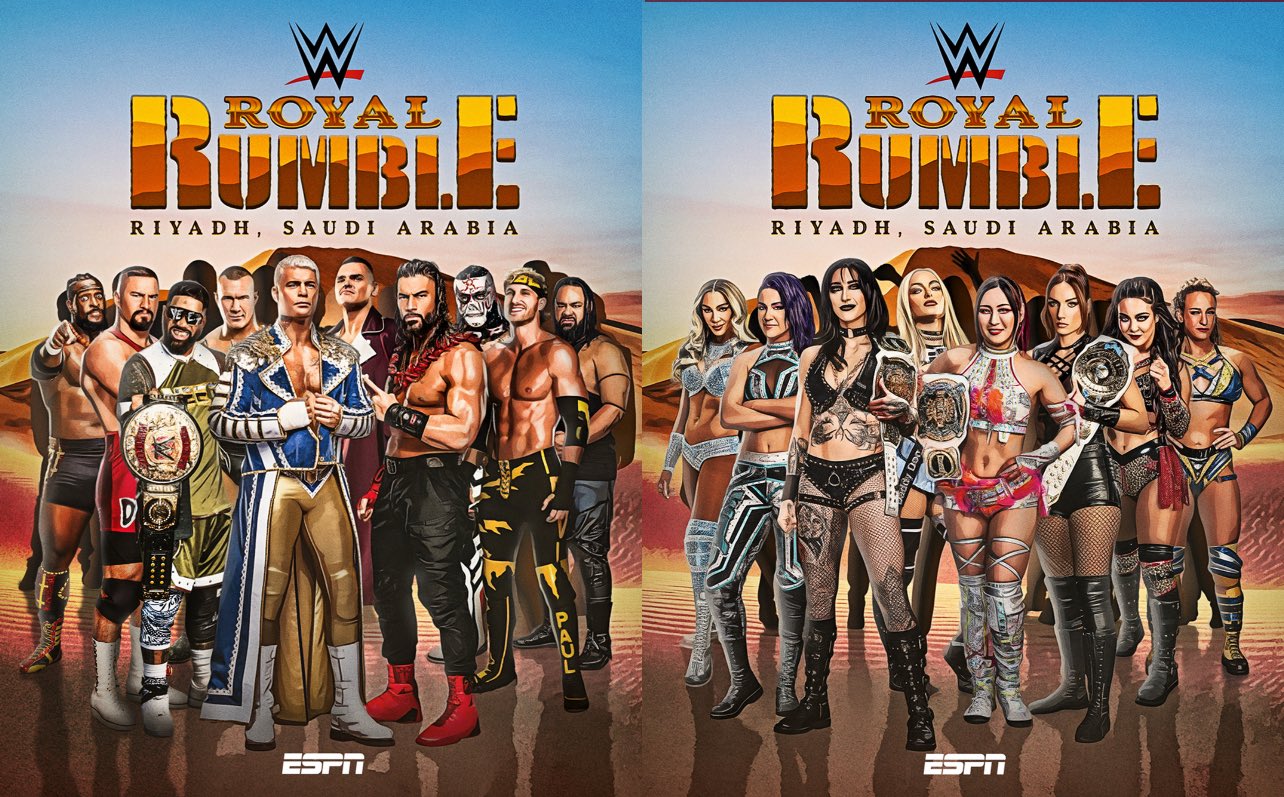 619 - นี่คือรูปโปสเตอร์โปรโมทศึก Royal Rumble อย่างเป็นทางการ Official ...