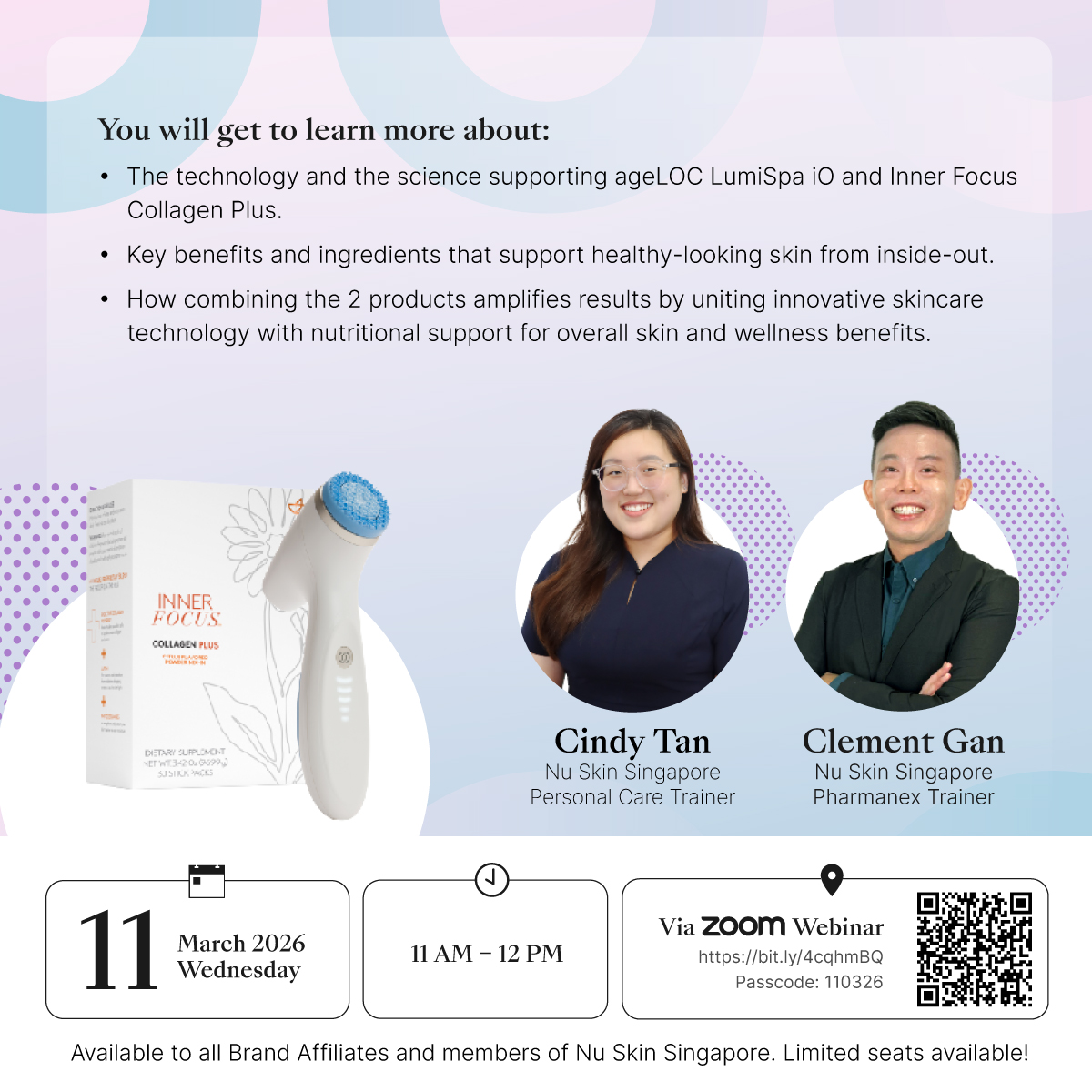 📢 Save the date for an exclusive Nu Workshop on 11 March! Join us for an immersive session featuring ageLOC LumiSpa iO and Inner Focus Collagen Plus, known as the “Better Together”