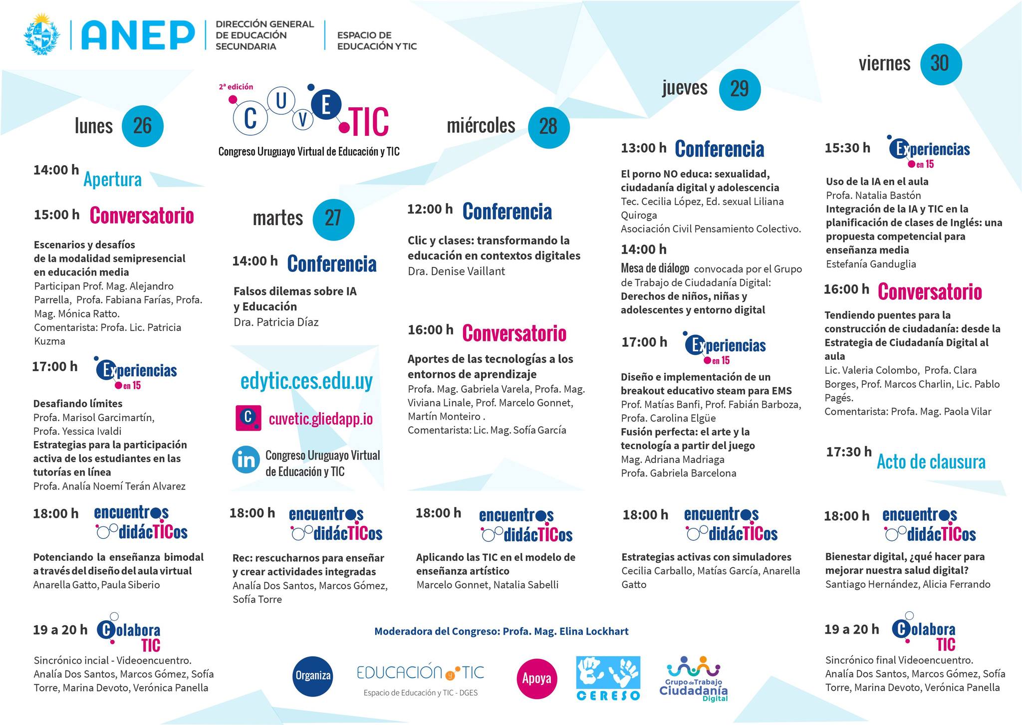 Uruguay Educa - 🌟 Agenda de hoy en CUVETIC 2024 - Jueves 29 de ...