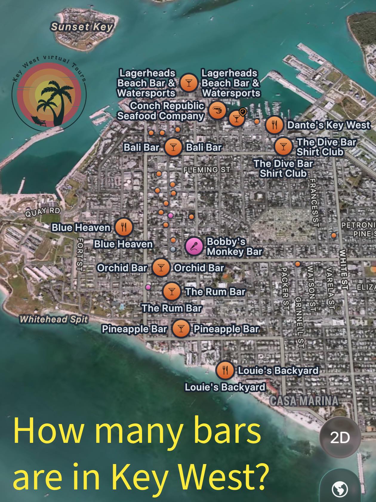 Key - Dive bars, tiki bars, sunset bars, locals bars… 🍹🌴 How many bars ...