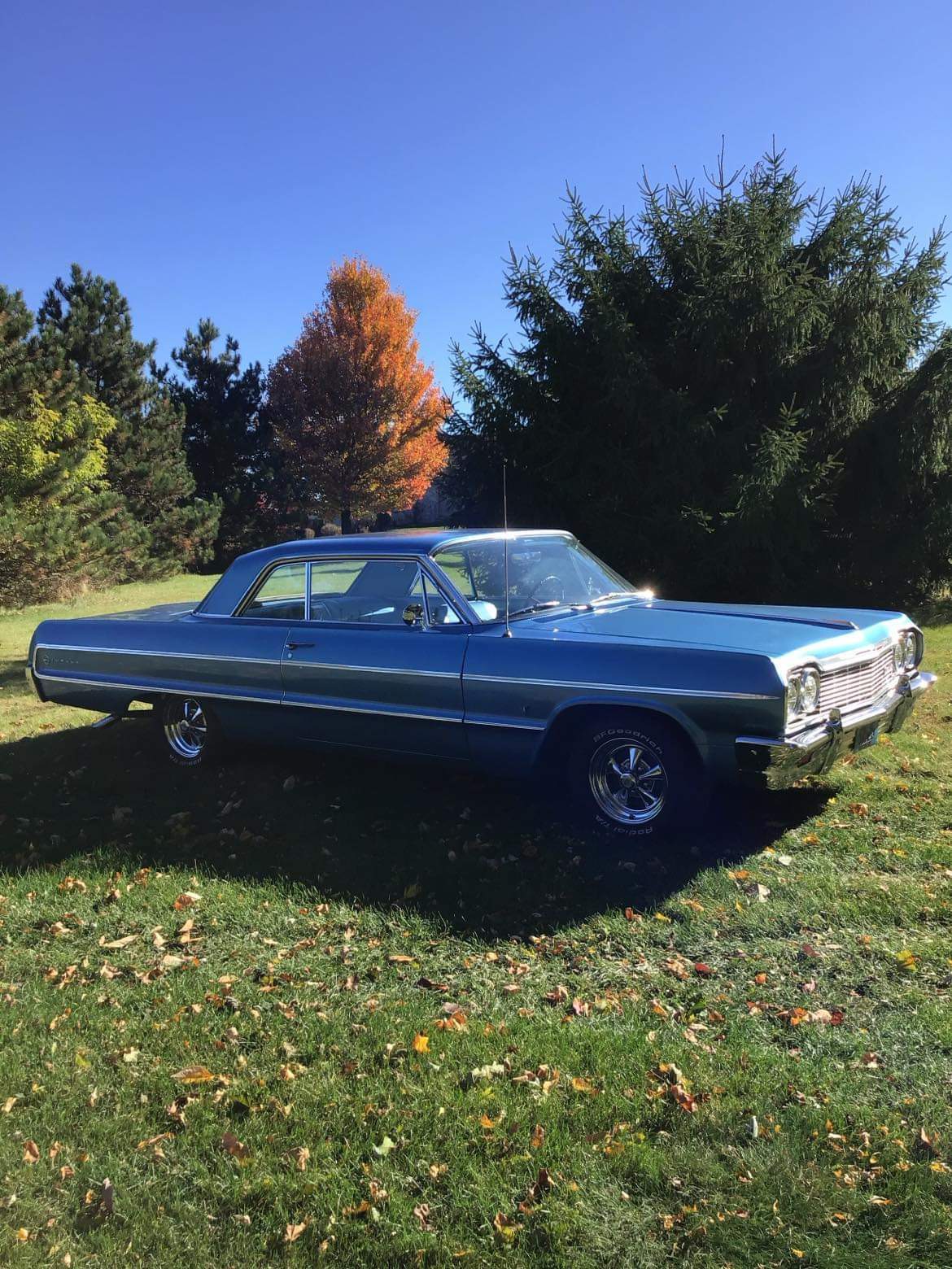 My 63 impala 283 with 3 on the tree with overdrive