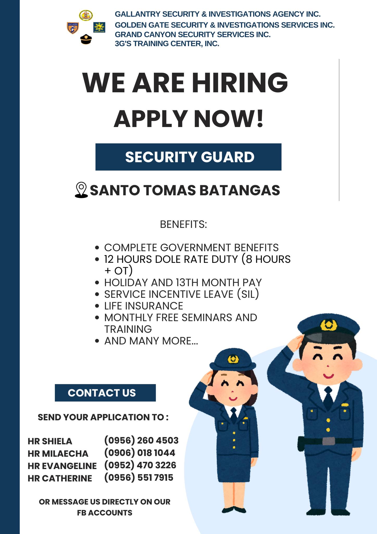 Grand - WE ARE HIRING! 👮🏻‍♂️ Position: SECURITY GUARD 📍 Location: SANTO ...