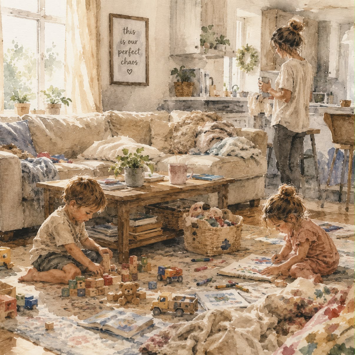 Normalize homes that actually look like children live there. A