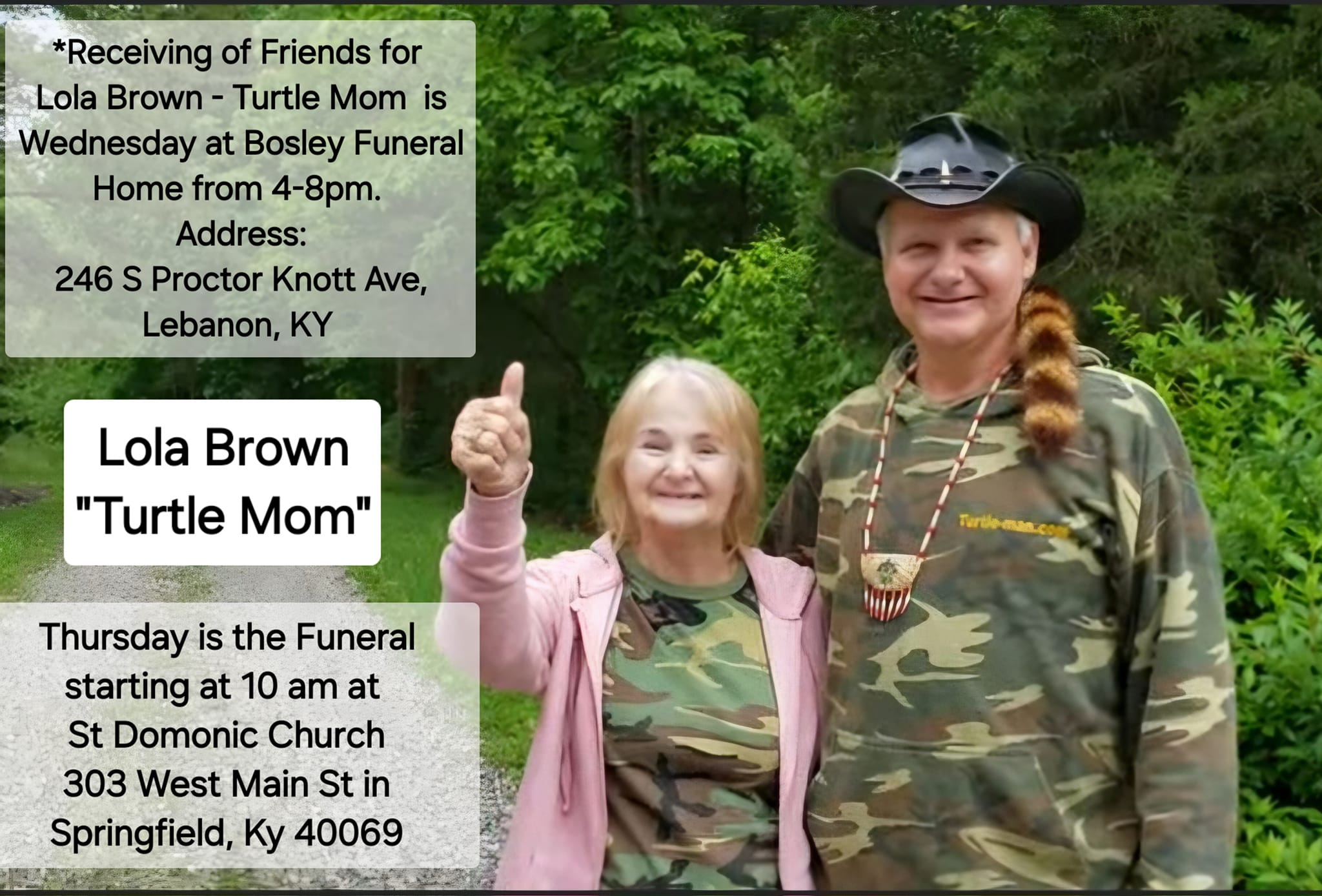 Friends gather for a memorial service.