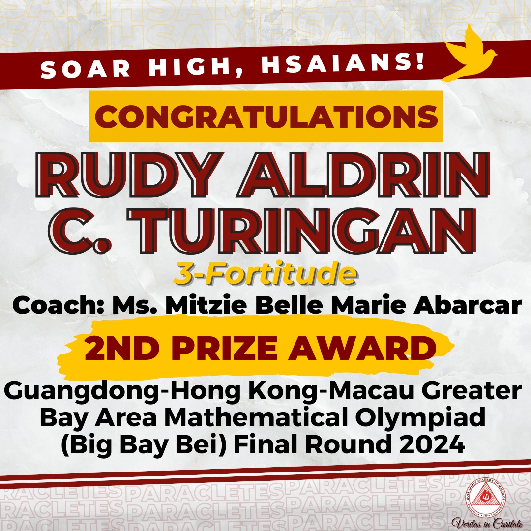 Soar high, HSAians!... - Holy Spirit Academy of Malolos