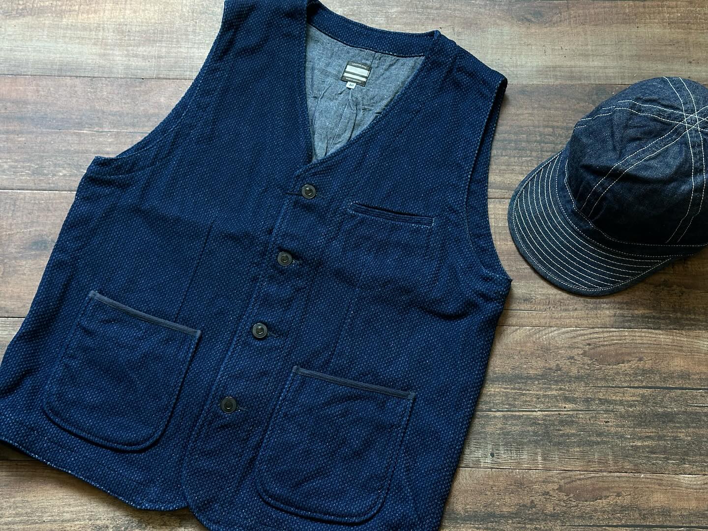 Sashiko vest by Momotaro 40, 42 and 44 #momotaro #momotarojeans 