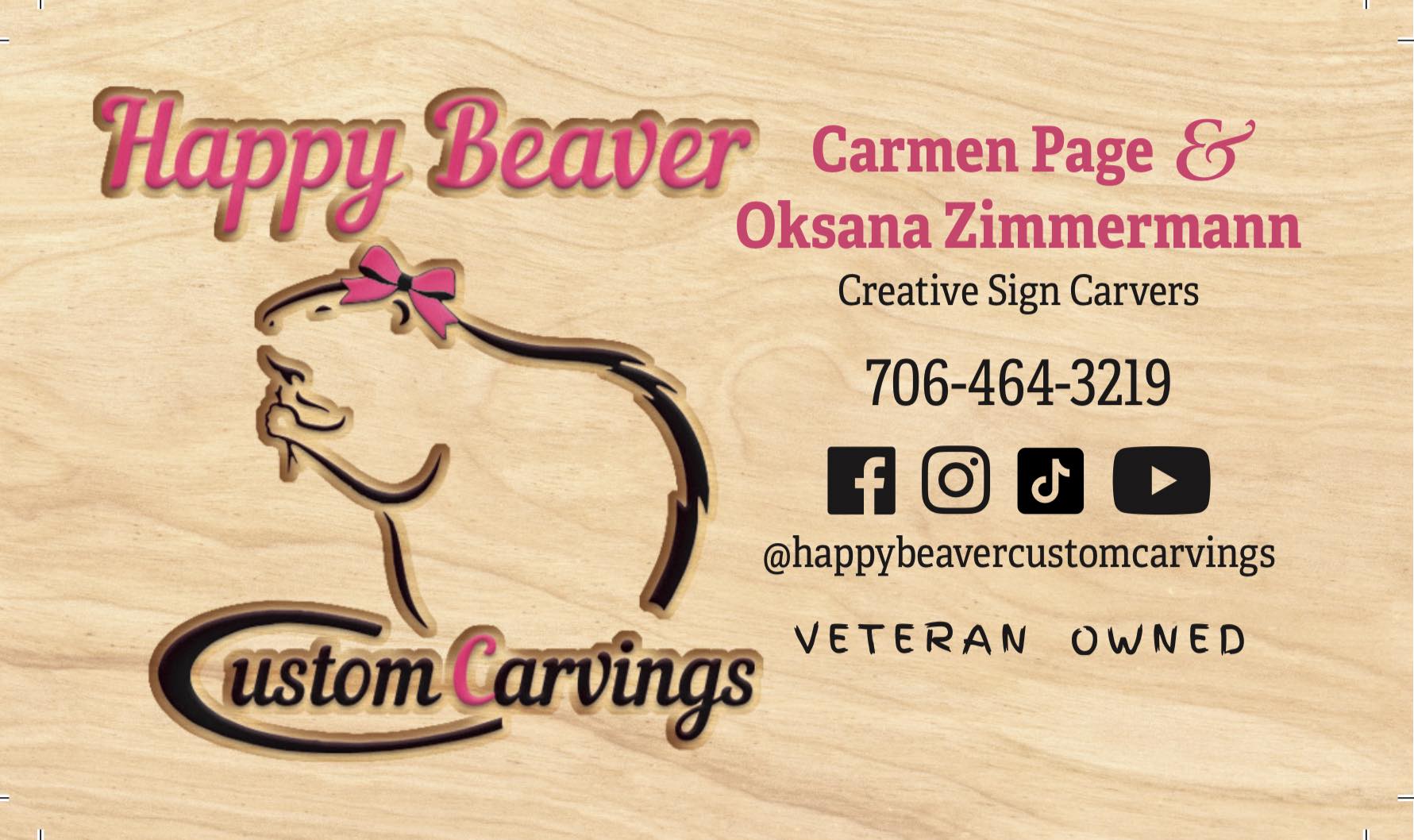 Happy Beaver Custom Carvings