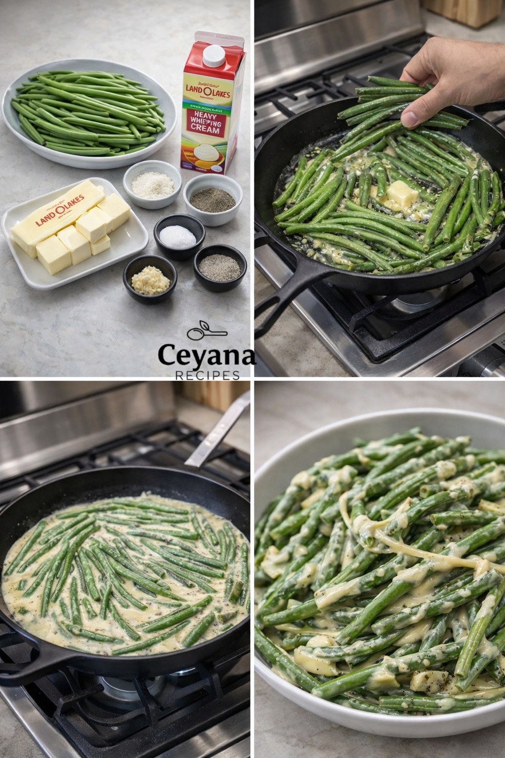 What are ways to dress up green beans as a side?
