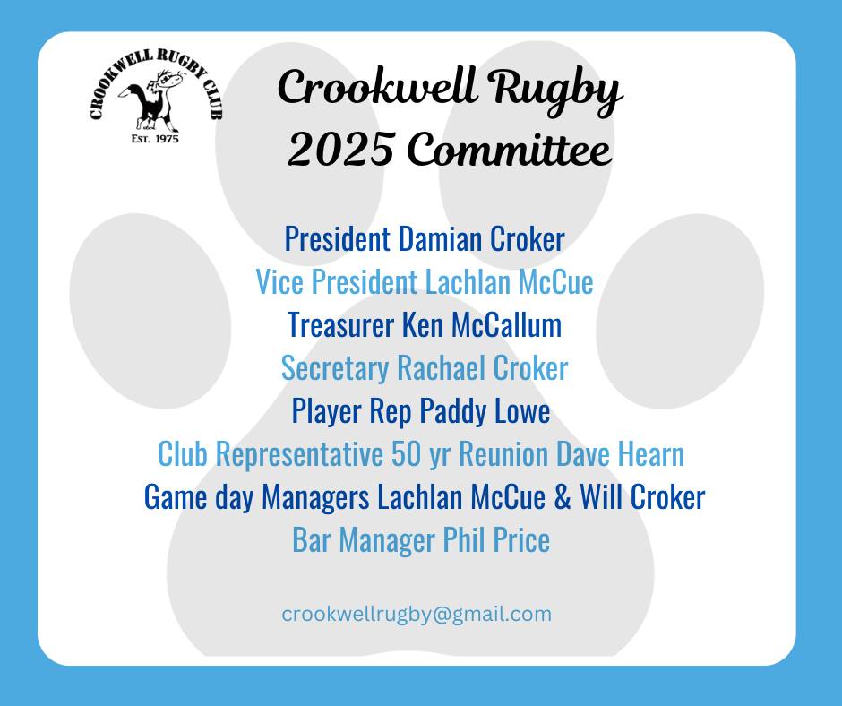 Crookwell - Introducing our committee for next year. 2025 will be an ...