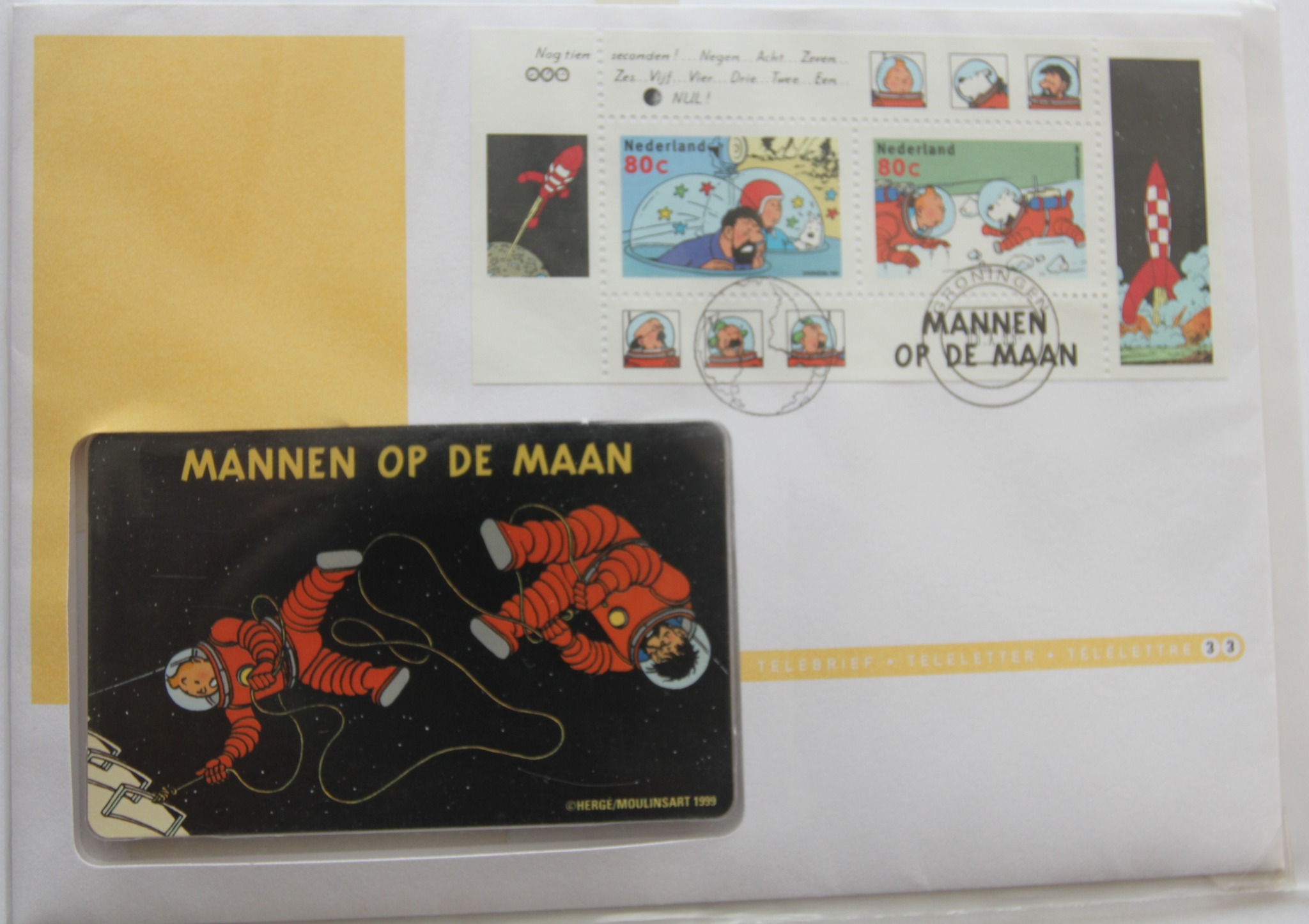 Tintin on the stamp On October 8, 1999, the Dutch Post issued a 