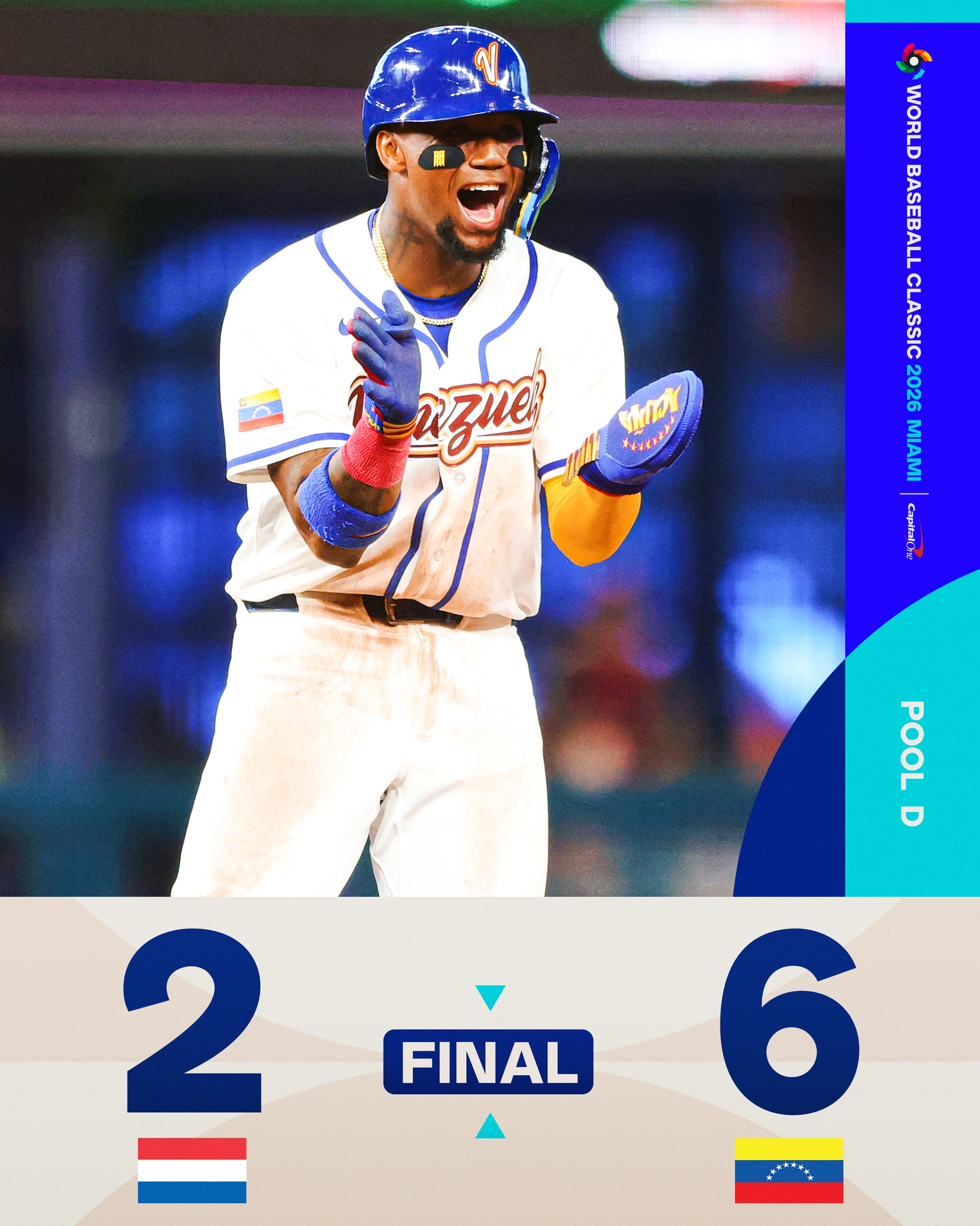 Ronald Acuña Jr. and Team Venezuela jump out to a 1-0 start in the 