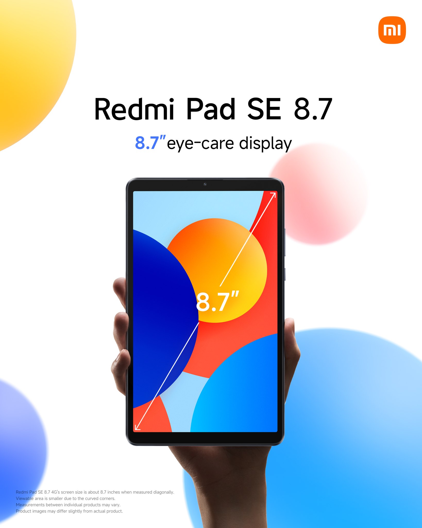 RedmiPadSE 8.7 is tiny but mighty, offering an eye-care 8.7 