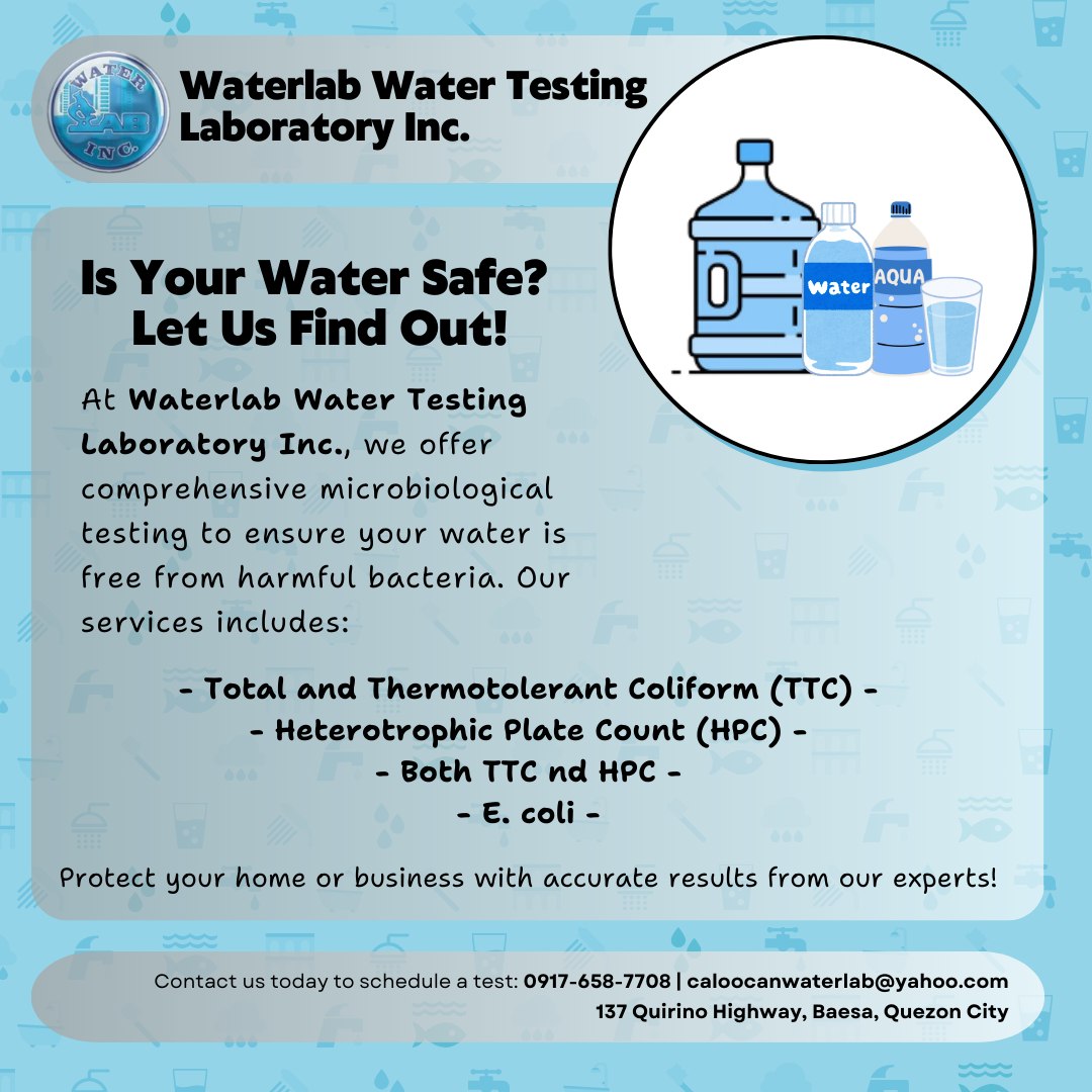 Test Now!... - Waterlab Water Testing Laboratory Inc. | Facebook