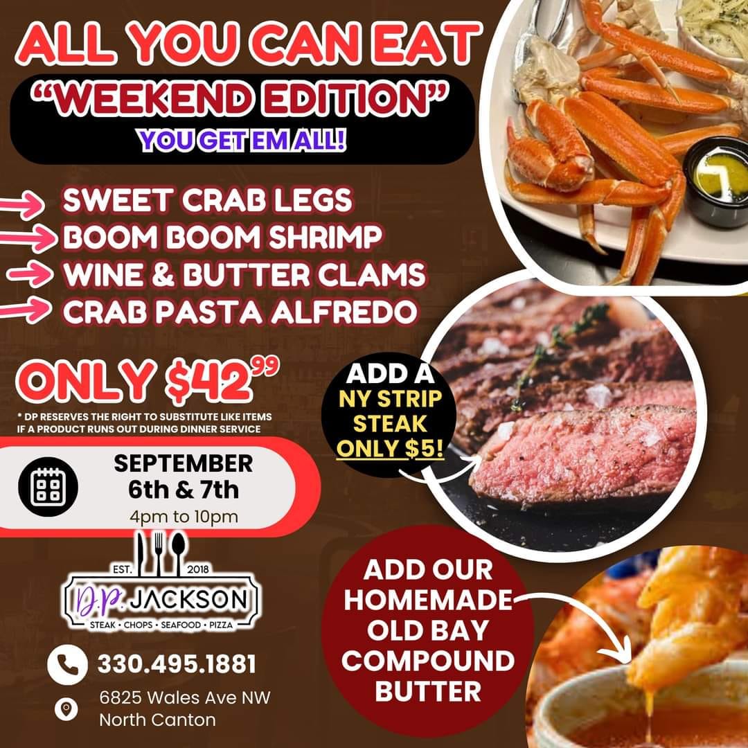All you can eat seafood and steak at D.P. Jackson